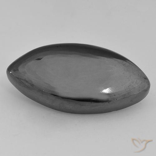Ematite Grigio medio naturale da 21.59 ct, Taglio marquise, Opaco