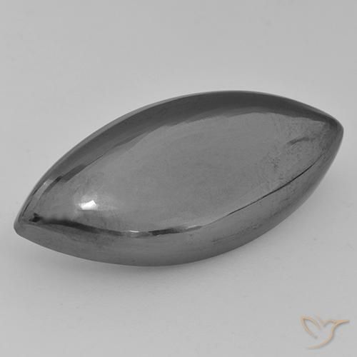 Ematite Grigio medio naturale da 29.54 ct, Taglio marquise, Opaco