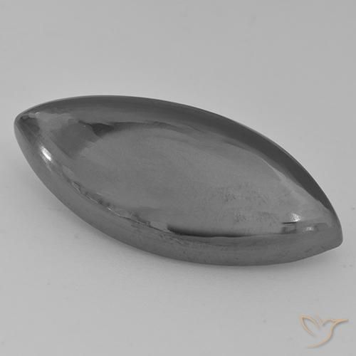 Ematite Grigio medio naturale da 29.54 ct, Taglio marquise, Opaco