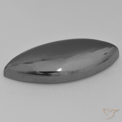 Ematite Grigio medio naturale da 29.54 ct, Taglio marquise, Opaco