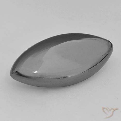 Ematite Grigio medio naturale da 19.34 ct, Taglio marquise, Opaco