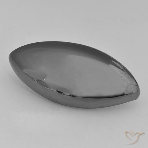 Ematite Grigio medio naturale da 19.34 ct, Taglio marquise, Opaco