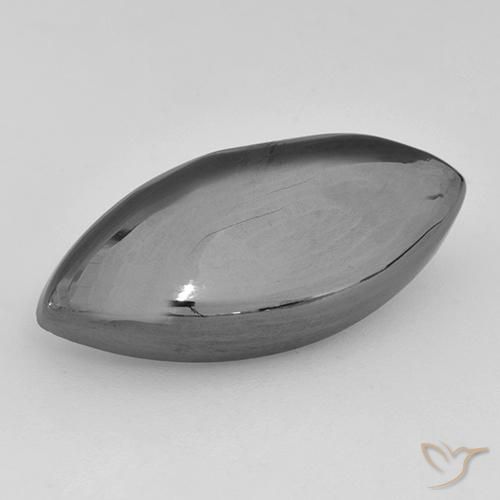 Ematite naturale grigio da 13,32 ct, marchesa, opaco