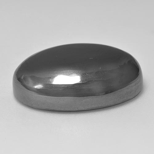 Ematite naturale grigio da 32,16 ct, taglio ovale, opaco
