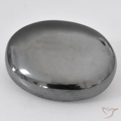 38.37ct Naturale Grigio medio Ematite, Ovale, Opaco