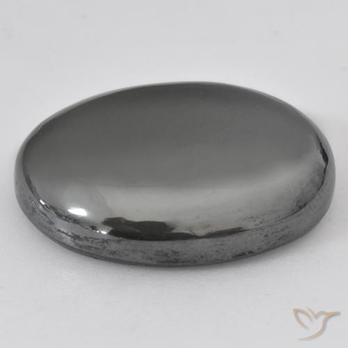 Ematite Grigio medio naturale da 38.37 ct, Ovale, Opaco