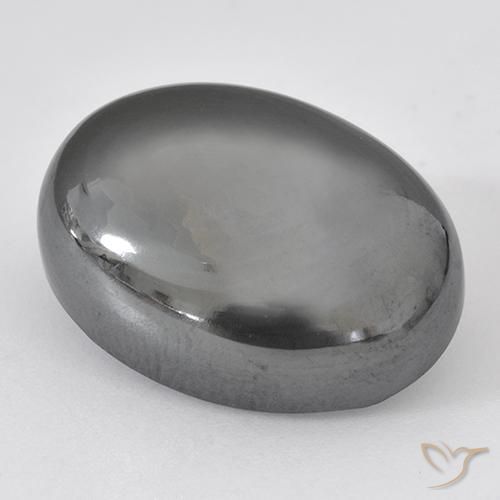 Ematite Grigio medio naturale da 29.40 ct, Ovale, Opaco