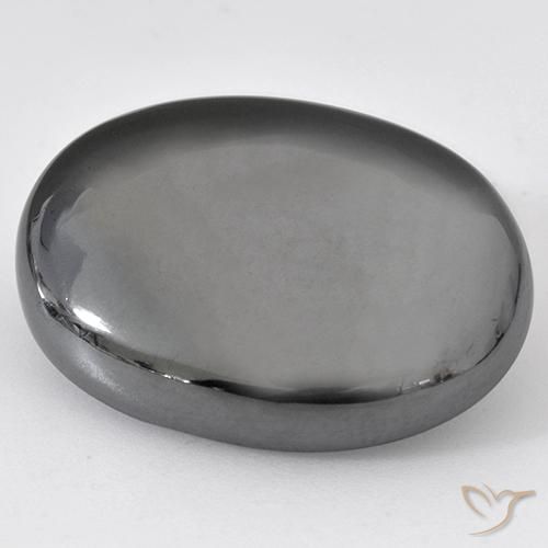 37.56ct Naturale Grigio medio Ematite, Ovale, Opaco