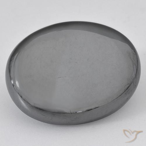 Ematite Grigio argento naturale da 33.59 ct, Ovale, Opaco