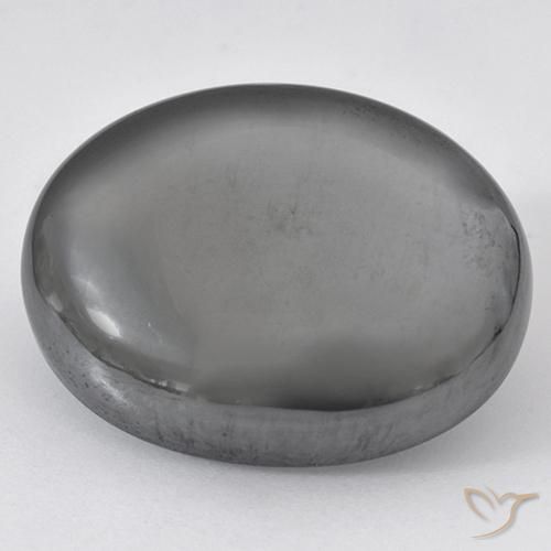 44.78ct Naturale Grigio argento Ematite, Ovale, Opaco