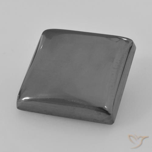 23.73ct Naturale Grigio medio Ematite, Quadrato, Opaco