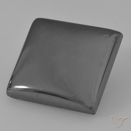 26.42ct Naturale Grigio medio Ematite, Quadrato, Opaco