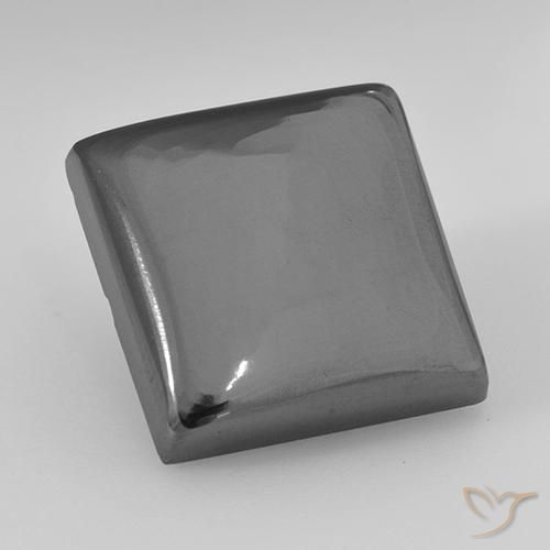 21.47ct Naturale Grigio argento Ematite, Quadrato, Opaco