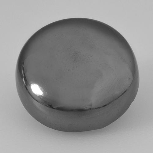 Ematite naturale grigio da 16,22 ct, taglio rotondo, opaco