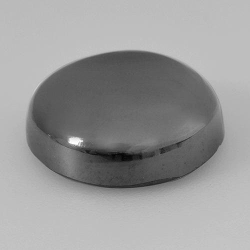 Ematite naturale grigio da 16,22 ct, taglio rotondo, opaco