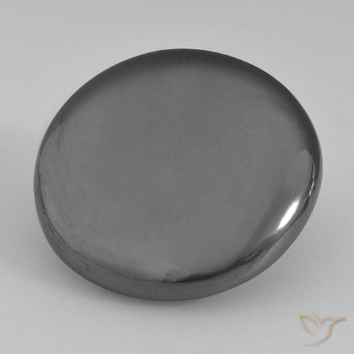Ematite Grigio medio naturale da 33.19 ct, Rotondo, Opaco