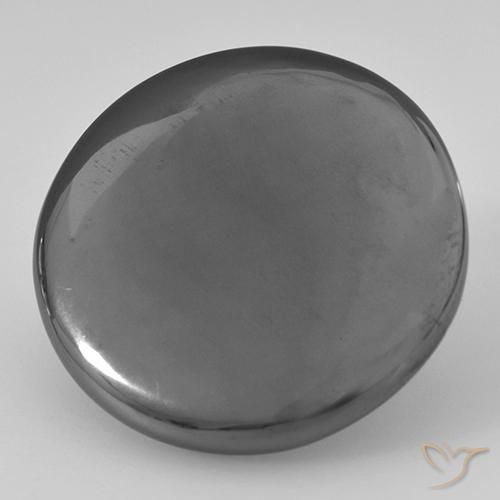 Ematite Grigio medio naturale da 31.75 ct, Rotondo, Opaco