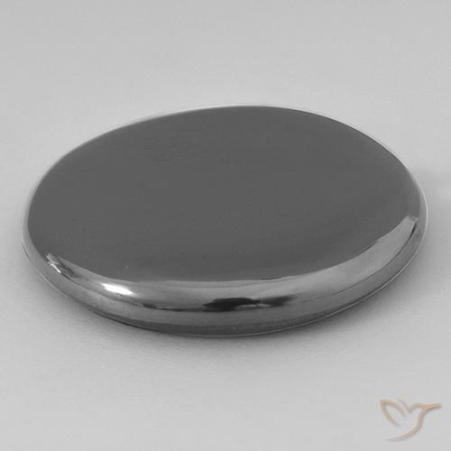 Ematite Grigio medio naturale da 31.75 ct, Rotondo, Opaco