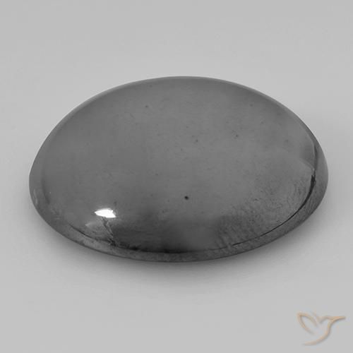 Ematite Grigio argento naturale da 40.78 ct, Rotondo, Opaco