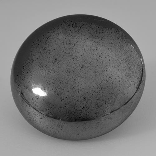 Ematite Grigio medio naturale da 32.79 ct, Taglio rotondo, Opaco