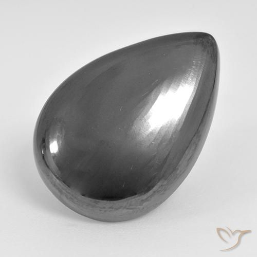 29.01ct Naturale Grigio medio Ematite, Forma a pera, Opaco