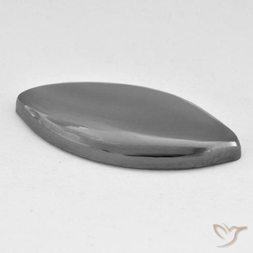 Ematite Grigio argento naturale da 18.06 ct, Taglio marquise, Opaco
