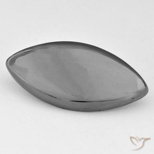 Ematite Grigio argento naturale da 14.60 ct, Taglio marquise, Opaco