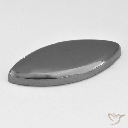 Ematite Grigio argento naturale da 14.60 ct, Taglio marquise, Opaco