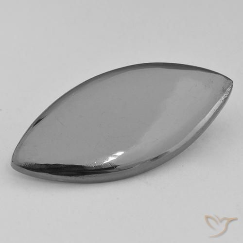 Ematite naturale grigio da 13,62 ct, marchesa, opaco