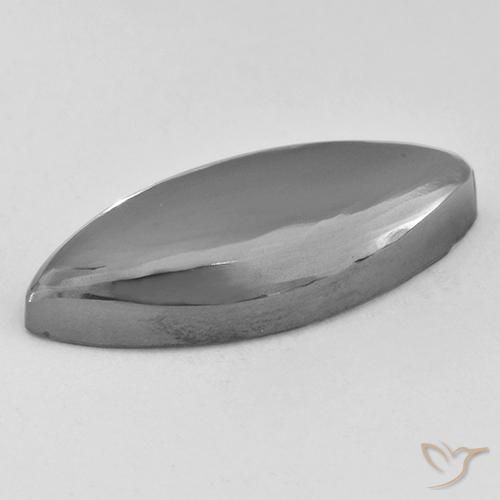 Ematite Grigio argento naturale da 16.06 ct, Taglio marquise, Opaco