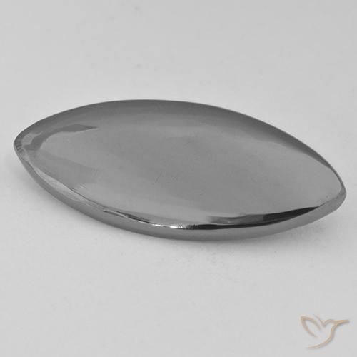 Ematite Grigio argento naturale da 15.80 ct, Taglio marquise, Opaco