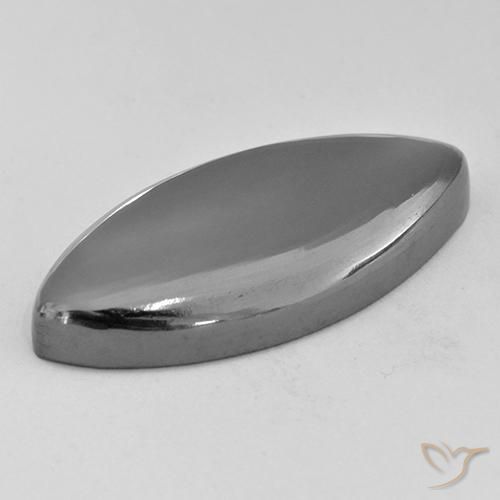 Ematite Grigio medio naturale da 29.62 ct, Taglio marquise, Opaco
