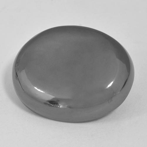 Ematite Grigio medio naturale da 24.76 ct, Taglio ovale, Opaco
