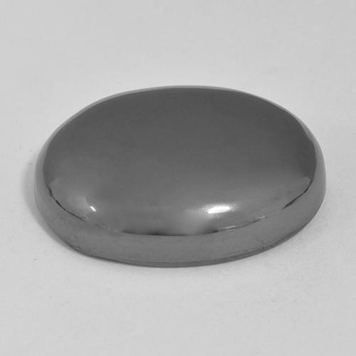 Ematite Grigio medio naturale da 24.76 ct, Taglio ovale, Opaco