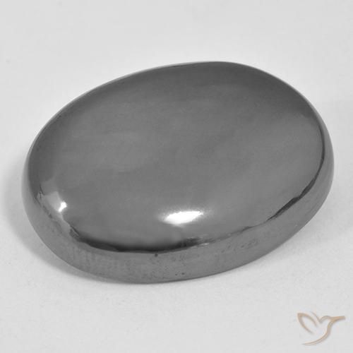 38.02ct Naturale Grigio medio Ematite, Ovale, Opaco