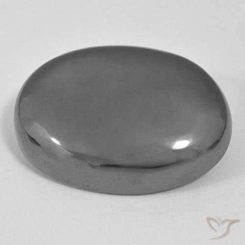 Ematite Grigio medio naturale da 38.02 ct, Ovale, Opaco