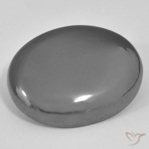 41.45ct Naturale Grigio medio Ematite, Ovale, Opaco
