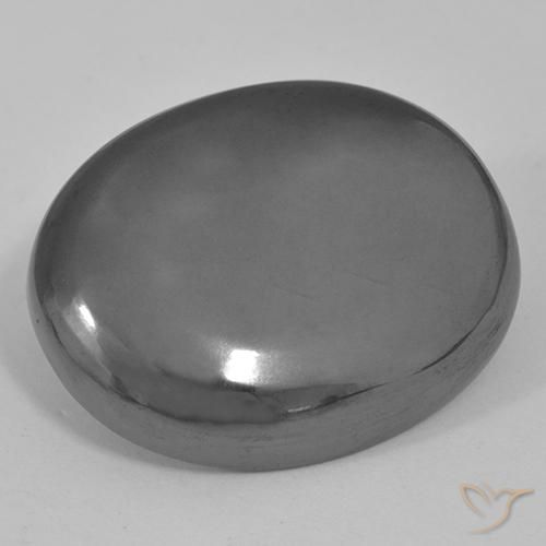 35.61ct Naturale Grigio medio Ematite, Ovale, Opaco