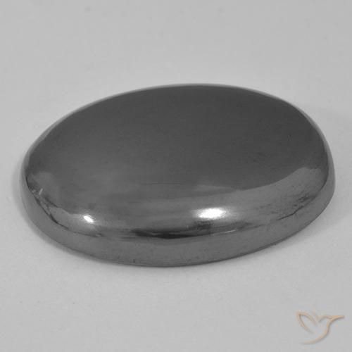 Ematite Grigio medio naturale da 35.61 ct, Ovale, Opaco