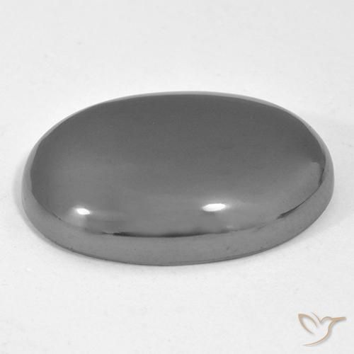 Ematite Grigio argento naturale da 36.77 ct, Ovale, Opaco
