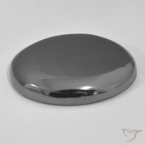 Ematite Grigio medio naturale da 37.30 ct, Ovale, Opaco