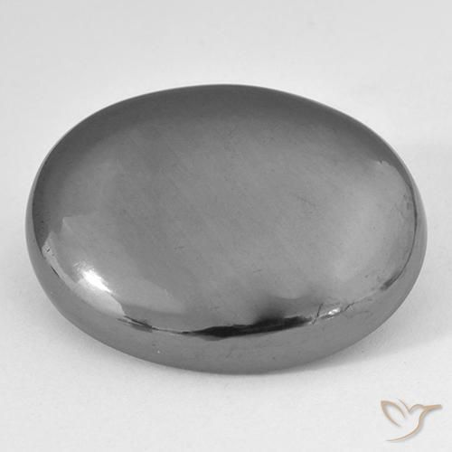 Ematite Grigio medio naturale da 29.51 ct, Ovale, Opaco