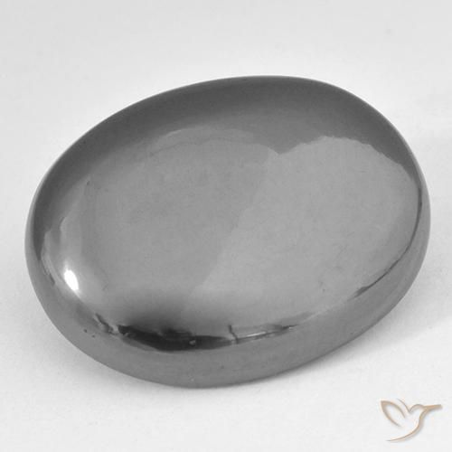 Ematite Grigio medio naturale da 34.11 ct, Ovale, Opaco