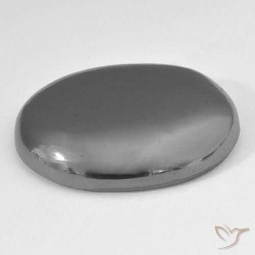 Ematite Grigio medio naturale da 34.11 ct, Ovale, Opaco
