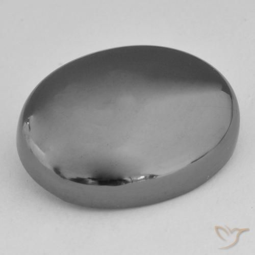 Ematite Grigio argento naturale da 31.44 ct, Ovale, Opaco
