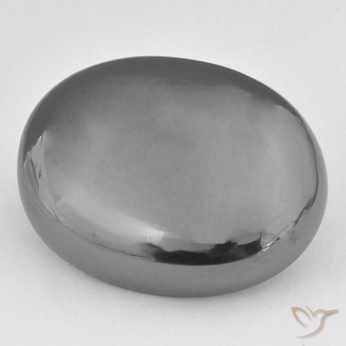 Ematite Grigio medio naturale da 46.22 ct, Ovale, Opaco