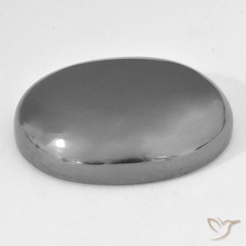 Ematite Grigio medio naturale da 46.22 ct, Ovale, Opaco