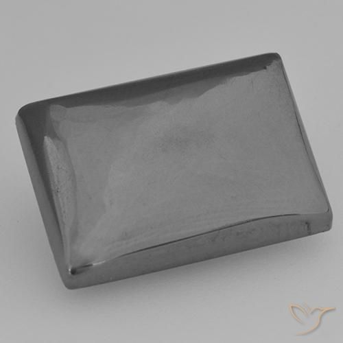 16.42ct Naturale Grigio medio Ematite, Taglio a baguette, Opaco