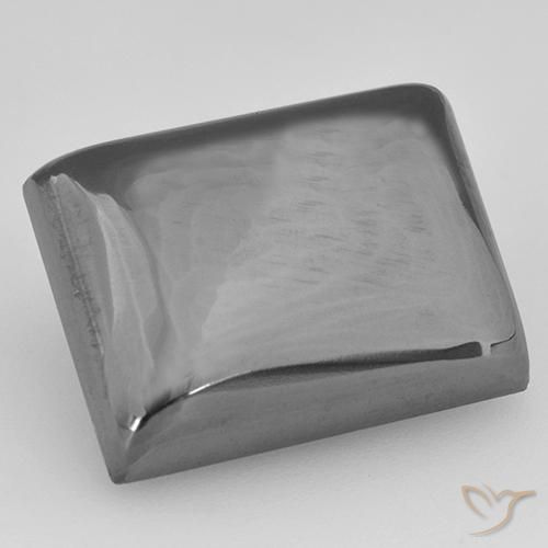 22.63ct Naturale Grigio argento Ematite, Taglio a baguette, Opaco