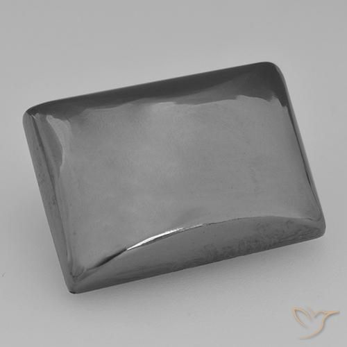 27.45ct Naturale Grigio medio Ematite, Taglio a baguette, Opaco